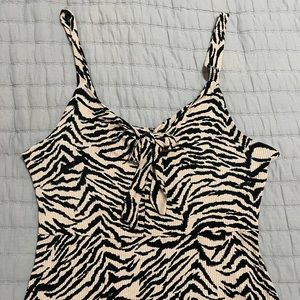 Zebra Stretch Midi Dress